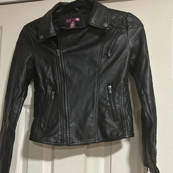 Aqua Girls faux leather Moto jacket - Picture 1 of 11